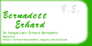 bernadett erhard business card